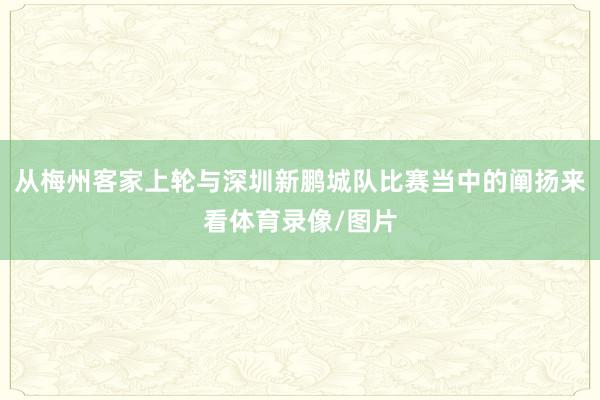 从梅州客家上轮与深圳新鹏城队比赛当中的阐扬来看体育录像/图片
