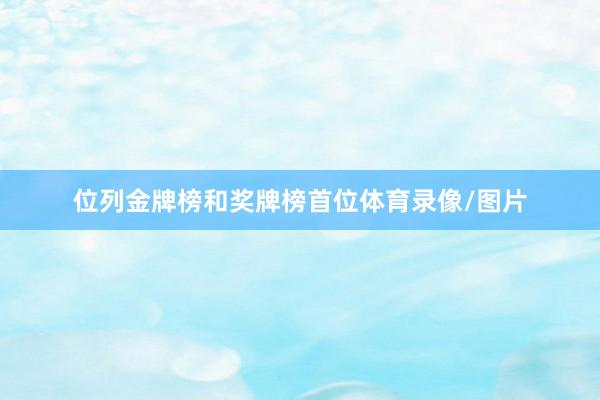 位列金牌榜和奖牌榜首位体育录像/图片