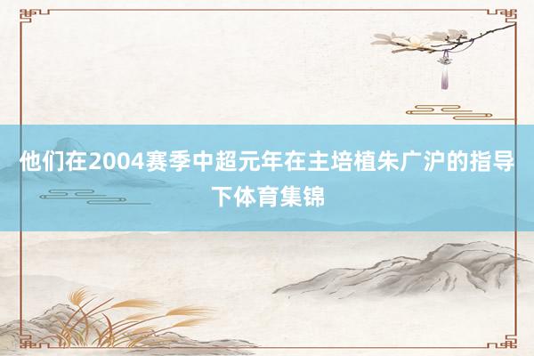 他们在2004赛季中超元年在主培植朱广沪的指导下体育集锦